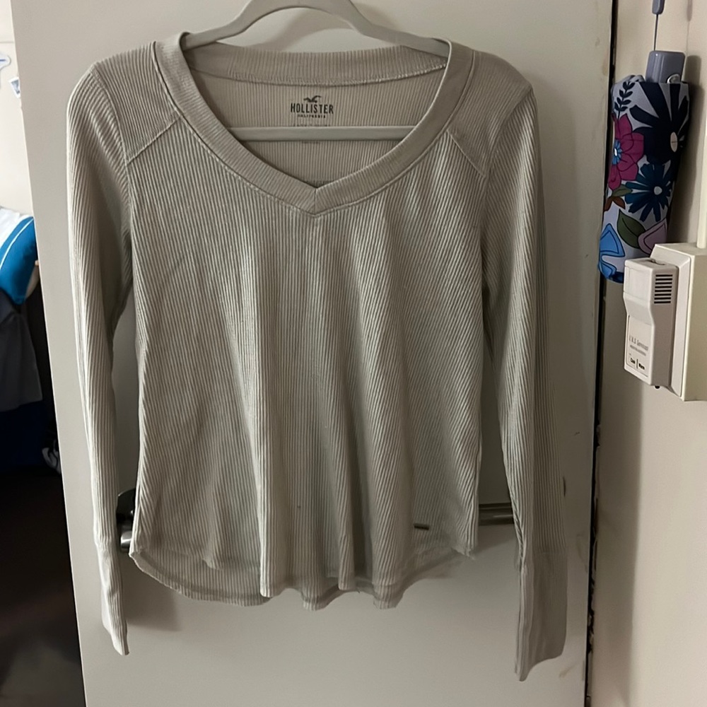 Cream Hollister Long Sleeve